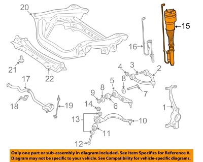 Componentes de suspensión MERCEDES OEM 07-14 CL550 - Puntal 221320173880 Foto 1 de 2