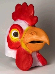 DELUXE QUALITY CHICKEN ADULT LATEX OVERHEAD ANIMAL MASK-FUN@HALLOWEEN & ANYTIME! - Picture 1 of 1