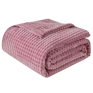 EMME Fleece Throw Blanket Luxury Flannel for Couch Bed Sofa Chair Soft Plush ... - Picture 1 of 8