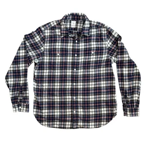 Gap Boyfriend Flanell Hemd mit Knopfleiste weich kariert braun blau rot Herren Gr. XL - Bild 1 von 11