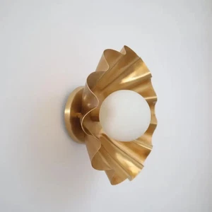 Glamorous Raw Brass Wall Lamp Modern Lighting for Home Decor - Picture 1 of 8