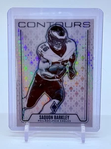 2024 Panini Phoenix Football Saquon Barkley #CON-SBY Contours Hyper Prizm Eagles - Picture 1 of 2