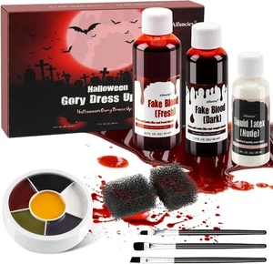 Kunstblut Halloween, 58ml Künstliches Frisches Blut, 48ml dunkelrotes - Bild 1 von 6