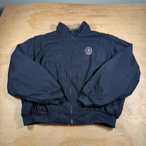 A5747 Vintage AFL CIO Union Bomber Jacket Mens XL Zip Made in USA 90s - Picture 1 of 11