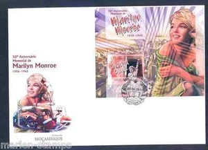 MOZAMBIQUE 2012 '50th MEMORIAL ANNIVERSARY OF MARILYN MONROE' S/SHEET FDC - Picture 1 of 1