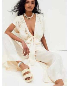 NWT Free People In The Mood For Love Satin Jumpsuit S - Picture 1 of 4