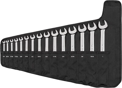 TEKTON WCB94102 SAE Juego de llaves combinadas con bolsa, 15 piezas (1/4-1 pulg.) Foto 1 de 4