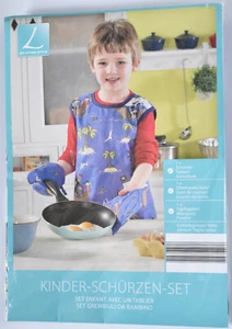 Kinder Schürzen Set blau mit Handschuh und einem Topflappen Piraten - Bild 1 von 2