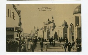 Tarjeta postal de la Feria Mundial CENTURY OF PROGRESS The Midway imagen fotográfica en blanco y negro - Imagen 1 de 2