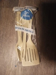 King Kraft Utensili Set di 4 Tan pz 1 Spatola 3 Cucchiai Made USA Nylon Cucina - Foto 1 di 6