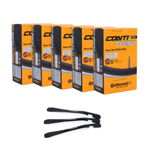 5x Continental Fahrradschlauch Race Wide 28" 25/32-622/630 SV 42mm + Reifenheber - Bild 1 von 1