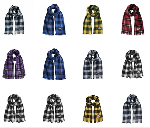 NFL Plaid Blanket Scarf Wrap by Little Earth Cover