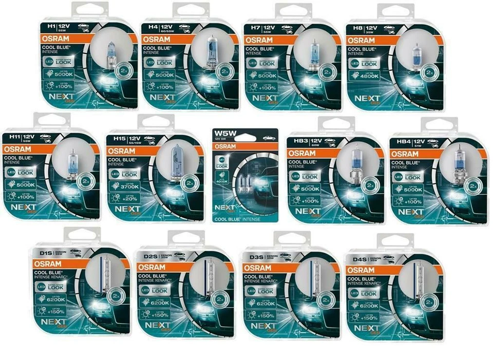 OSRAM COOL BLUE INTENSE NEXT GENERATION H1 H4 H7 HB3 H8 H11 D1S D2S D3S T10 W5W - Bild 1 von 1