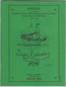 Journal of Northern New York American-Canadian Genealogical Society Spring 1993 - Picture 1 of 1