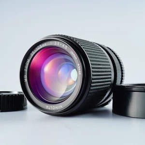 EX+5 MINOLTA MD ZOOM 35-105mm F/3.5-4.5 MF Macro Zoom Lens w/ Hood From JAPAN - Picture 1 of 19