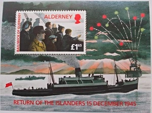 50 Jahre Rückkehr der Inselbewohner nach Alderney Briefmarkenbogen, SG Ref: 84, postfrisch - Bild 1 von 1