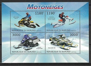 BURUNDI:2012 S/S MNH SNOWMOBILE - Picture 1 of 2