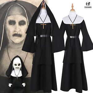 Halloween The Nun Valak Costume The Conjuring 2 Cosplay Fancy Dress Robe Mask
