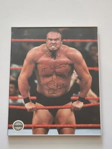 Caja de lucha libre profesional 8x10 autógrafo Gene Snitski + marco  - Imagen 1 de 3