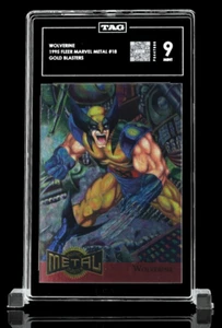 Wolverine 1995 Fleer Marvel Metal #18 Metal Blaster TAG 9 Mislabeled by Grader! - Bild 1 von 7