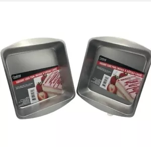 Set of 2 Cooking Concepts Square Non Stick Cake Durable Bakeware Pan 8"In Pans - Picture 1 of 5