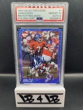 JOHN ELWAY AUTO!! 1993 Collector's Edge Prototype Auto Blue Ink!! #Proto-1  🏈