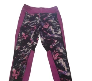 LuLaRoe Women’s Large Yoga Leggings Black Gray Pockets High Rise Activewear Gym - Picture 1 of 6