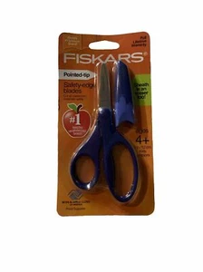 Brand New Fiskars Pointed-tip Kids Scissors with Safety Edge Blade Blue - Picture 1 of 2