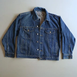 Vintage Jordan Craig Jean Jacket Mens Large Dark Wash Blue Denim Streetwear - Picture 1 of 7