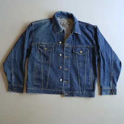 Chaqueta vaquera vintage Jordan Craig para hombre grande azul lavado oscuro denim ropa de calle Foto 1 de 4