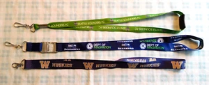 Lot of 3 Lanyard UW Washington Huskies Seattle Seahawks Seattle Sounders - Picture 1 of 4