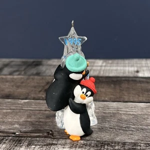 Hallmark 1995 friendly Boost ornament Xmas Penguin Ice - Picture 1 of 4