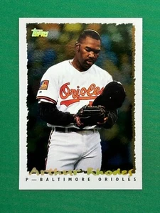 1995 Topps Series 1 Baseball #156 Arthur Rhodes CyberStats Spectralite - Picture 1 of 2