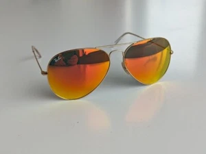 Ray-Ban Aviator Sunglasses RB3025 112/69 XXL 62mm Mirrors Gold Frame Winter Sale - Picture 1 of 11