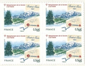2010-Sticker-Block of 4 New Stamps**Savoy Attachment/-Yv.415 - Picture 1 of 1