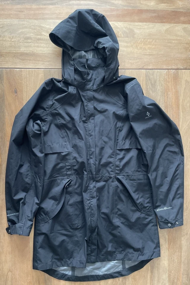 Chaqueta cortavientos Eddie Bauer Travex Storm para mujer pequeña borde climático ventilado lluvia Foto 1 de 4