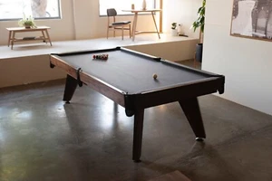 Pool Table - 8ft x 4ft steelframed 25mm slate finished in American black Walnut - Picture 1 of 15