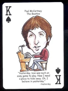 Paul McCartney The Beatles Rock n Roll a Tribute to Rock Playing Card - Picture 1 of 2