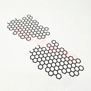 Honeycomb Pattern Waist Line Decals Hexagon Car Body Vinyl Stickers Decoration - Picture 1 of 12