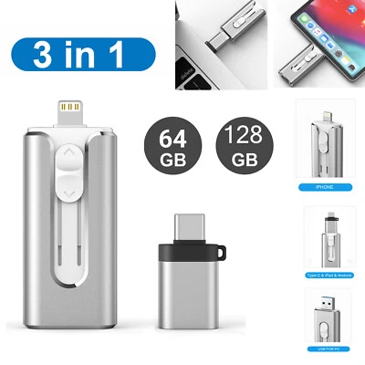 Kootion USB3.0 2 in 1 Type-C 32GB 64GB 128GB High Speed Flash Drive Memory Stick - Image 1 of 4
