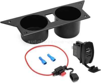 Portavasos de acero de aleación con USB para Chevrolet Camaro 1982-1992 tercera generación Foto 1 de 4