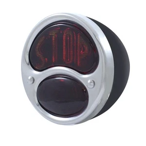 6 VOLT STOP TAIL LIGHT MOTORCYCLE CHOPPERS BOBBERS CUSTOM BIKES BLACK HOUSING - Picture 1 of 1