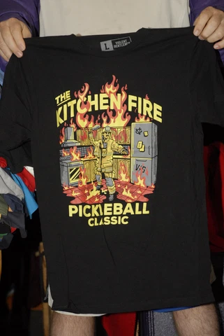 Kitchen Fire pickleball tournament Violent Gentlemen brand large Mint tennis Cover