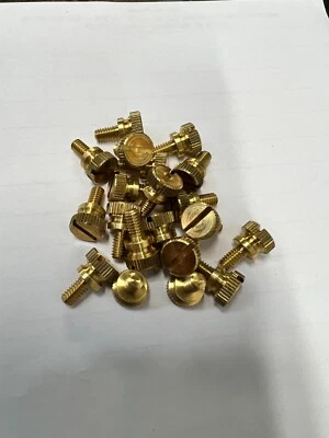 SPERRY AUTOMATICS CO Knurled Slotted Thumb Screw Brass 8-32 Thread 5/16 length - 20 Pieces - 334sp10