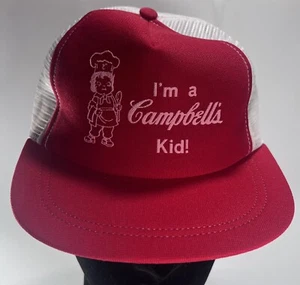 Vintage I’m A Campbell's Kid Youth Campbell’s Soup Hat Red White Made In USA - Picture 1 of 6