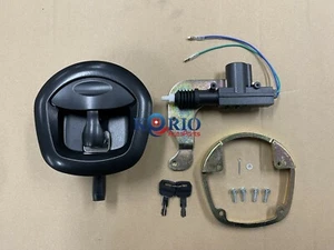 12V Powered Black Whale Tail Lock Latch Compression Lock Trailer Ute Toolbox - Picture 1 of 5