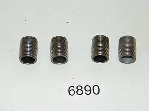 4 Black Close Pipe Nipples 1/2" x 1" - Picture 1 of 2