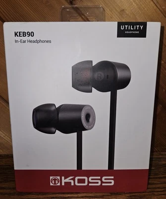 KOSS KEB90 Utility Headphones - Black, In-Ear Wired earbuds - Brand New Sealed - Image 1 of 4