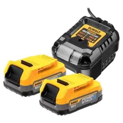 Pack 2 Batteries POWERSTACK XR 18V 1.7Ah Li-ion + DEWALT Charger - Image 1 of 4