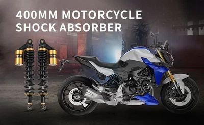 15 3/4" 400mm Rear Shock Absorbers For  Yamaha YFZ 450 Banshee Gold&Black - Imagem 1 de 4